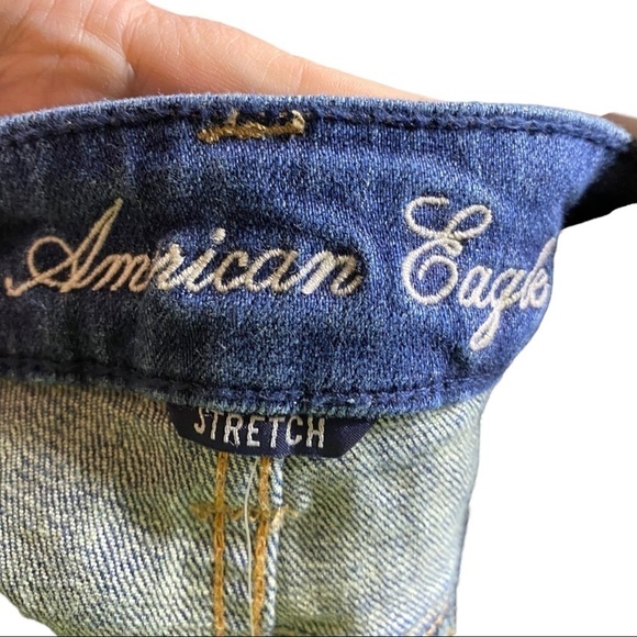 American Eagle Shorts Midi 3068 LOW-RISE BLUE SIZE 2 - Picture 4 of 8